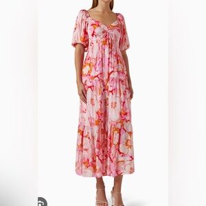 Brand new mini pink Josie midi dress